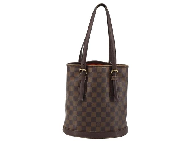 LOUIS VUITTON Borsa a Spalla Damier Ebene Marais N42240 LV Auth 183460 - vista 2