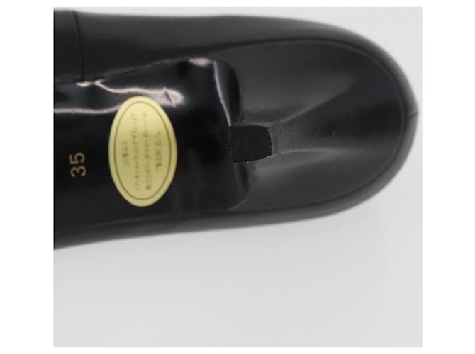 Décolleté in pelle nera e oro SAINT LAURENT Auth ti3935 Nero D'oro - vista 10