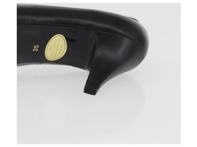 Décolleté in pelle nera e oro SAINT LAURENT Auth ti3935 Nero D'oro - vista 28