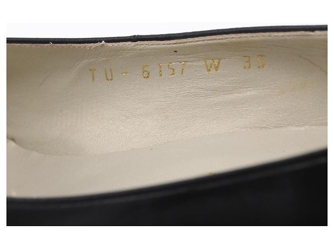 Décolleté in pelle nera e oro SAINT LAURENT Auth ti3935 Nero D'oro - vista 37