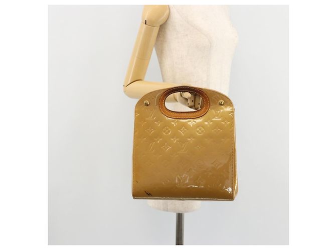 LOUIS VUITTON Borsa Monogram Vernis Maple Drive Noisette M91376 Autentica gh2083 Nocciola - vista 23