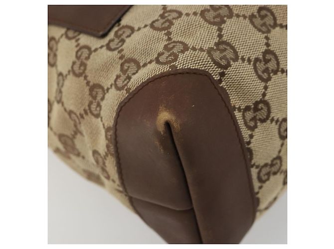 Borsa Tote GUCCI GG Canvas Beige Argento 28893 Auth gh2075 - vista 14