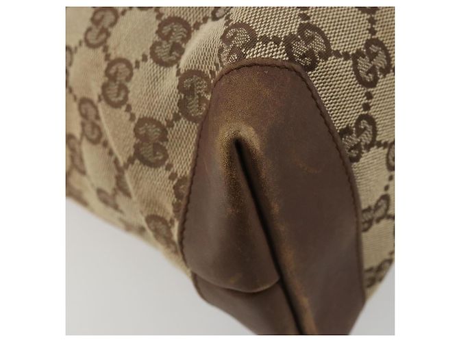Borsa Tote GUCCI GG Canvas Beige Argento 28893 Auth gh2075 - vista 16