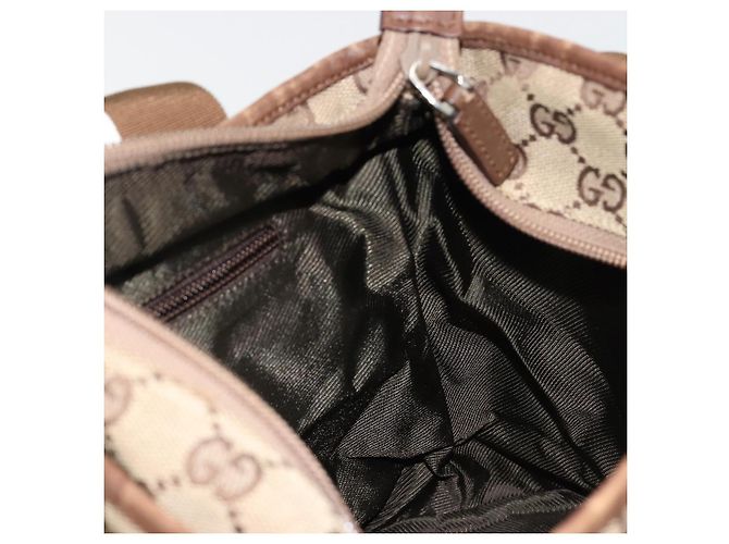 Borsa Tote GUCCI GG Canvas Beige Argento 28893 Auth gh2075 - vista 19