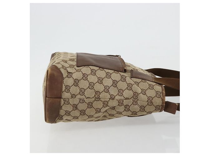 Borsa Tote GUCCI GG Canvas Beige Argento 28893 Auth gh2075 - vista 3