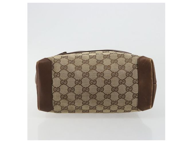 Borsa Tote GUCCI GG Canvas Beige Argento 28893 Auth gh2075 - vista 5