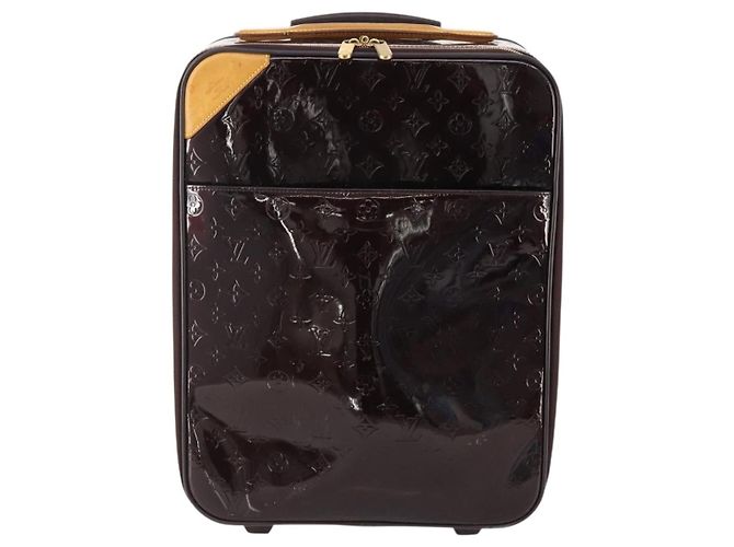 LOUIS VUITTON Monogram Vernis Pegas 45 Valigia Amarante M91277 LV Auth 181626A Bordò - vista 13