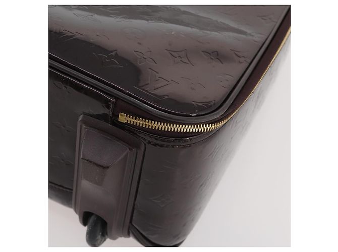 LOUIS VUITTON Monogram Vernis Pegas 45 Valigia Amarante M91277 LV Auth 181626A Bordò - vista 16