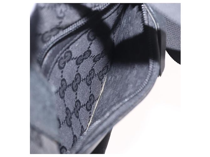 Borsa GUCCI GG Canvas Nera Argento 28893 Auth 184450 Nero - vista 11