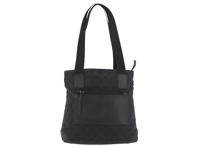 Borsa GUCCI GG Canvas Nera Argento 28893 Auth 184450 Nero - vista 13