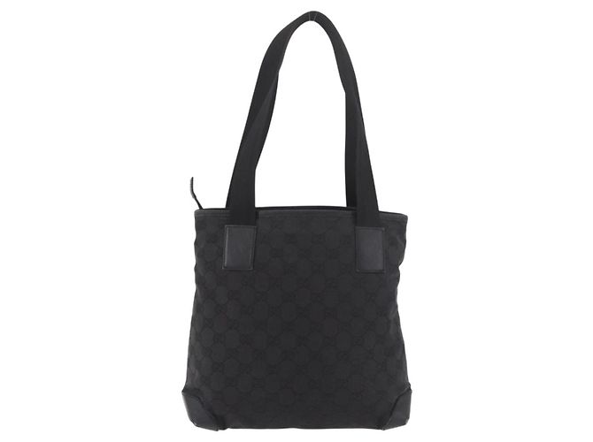 Borsa GUCCI GG Canvas Nera Argento 28893 Auth 184450 Nero - vista 2