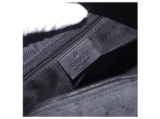 Borsa GUCCI GG Canvas Nera Argento 28893 Auth 184450 Nero - vista 20
