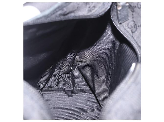 Borsa GUCCI GG Canvas Nera Argento 28893 Auth 184450 Nero - vista 21