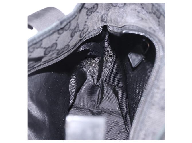 Borsa GUCCI GG Canvas Nera Argento 28893 Auth 184450 Nero - vista 22