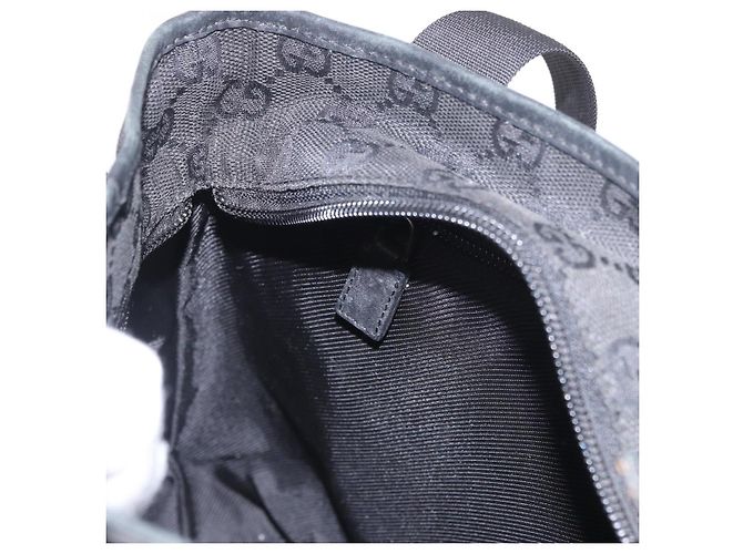 Borsa GUCCI GG Canvas Nera Argento 28893 Auth 184450 Nero - vista 23