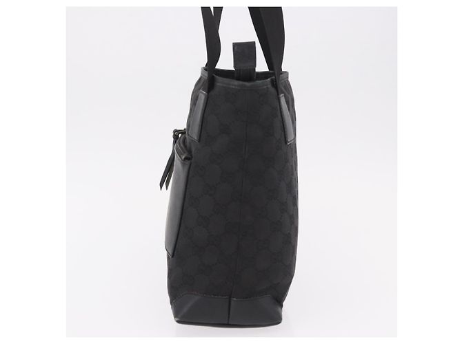 Borsa GUCCI GG Canvas Nera Argento 28893 Auth 184450 Nero - vista 3