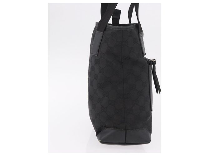 Borsa GUCCI GG Canvas Nera Argento 28893 Auth 184450 Nero - vista 4