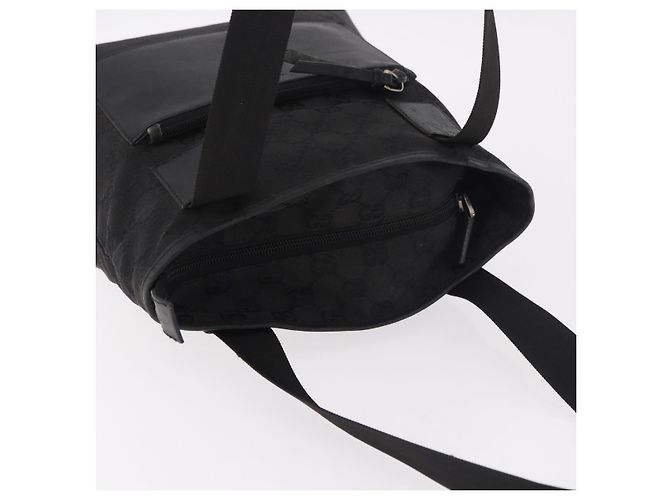 Borsa GUCCI GG Canvas Nera Argento 28893 Auth 184450 Nero - vista 6