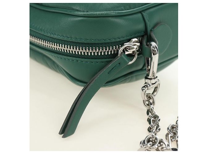 Autre Marque Borsa a Spalla con Catena Maison Margiela in Pelle Verde Argento am11687M - vista 18