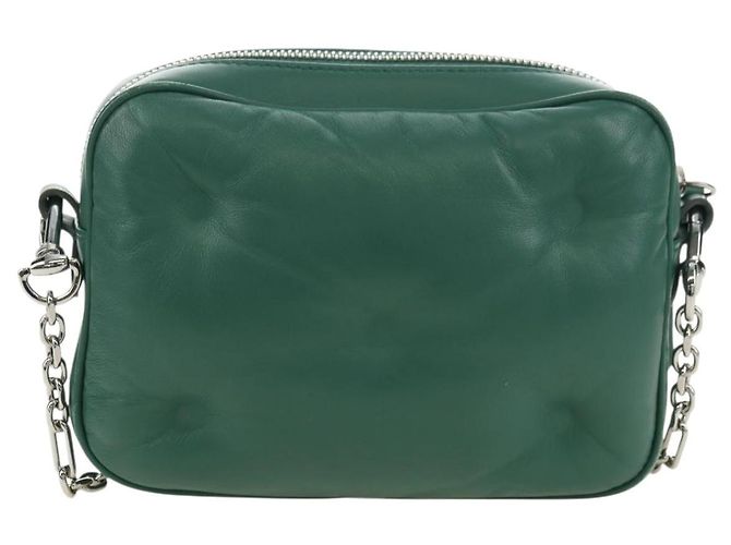 Autre Marque Borsa a Spalla con Catena Maison Margiela in Pelle Verde Argento am11687M - vista 2