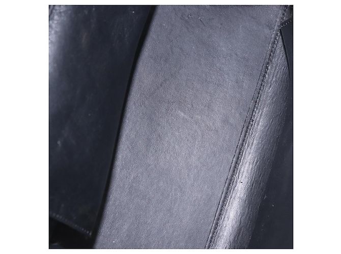 Céline Borsa CELINE Trapeze in pelle 2way Nera Oro Auth 183043 Nero D'oro - vista 11