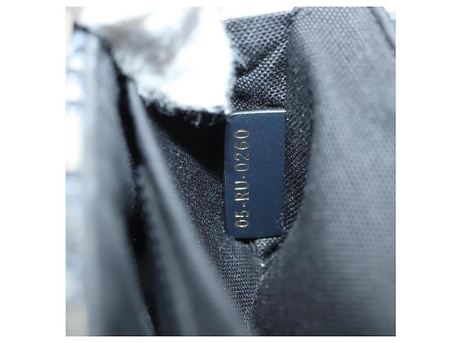 Borsa Christian Dior Trotter Canvas Oblique 30 Montaigne Navy Gold Auth 181920M D'oro Blu navy - vista 11