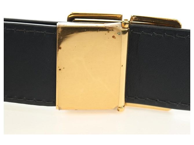 Borsa Christian Dior Trotter Canvas Oblique 30 Montaigne Navy Gold Auth 181920M D'oro Blu navy - vista 9