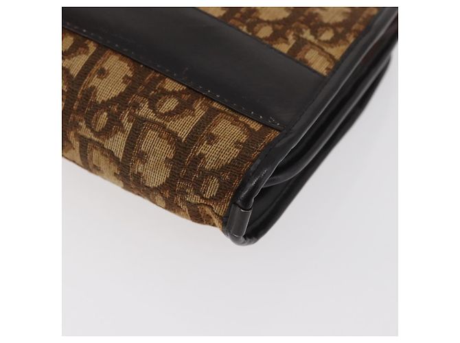 Borsa a Spalla Christian Dior Trotter Canvas Beige Oro Autentica 182688 - vista 14