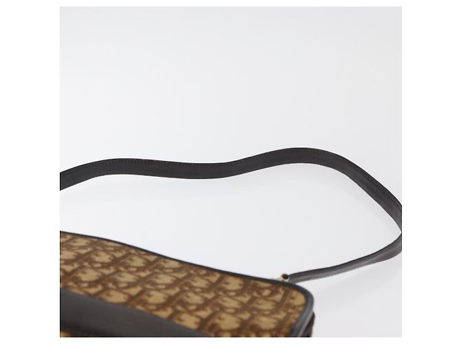 Borsa a Spalla Christian Dior Trotter Canvas Beige Oro Autentica 182688 - vista 8