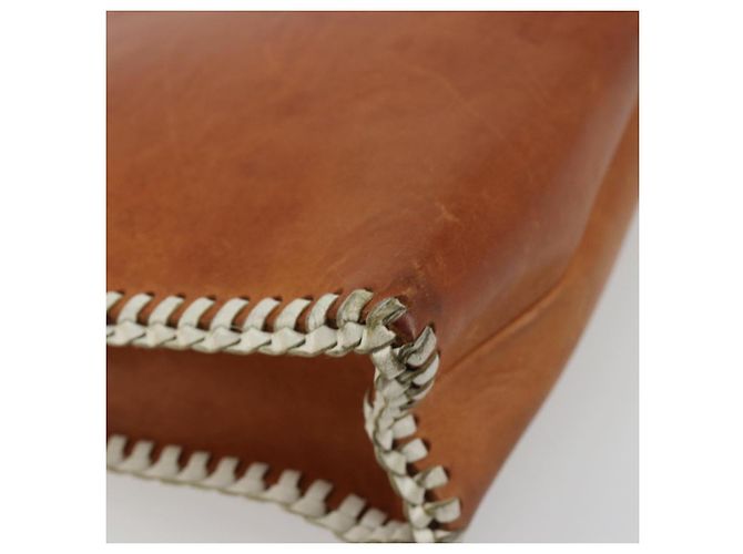 Bolsa de mão Miu Miu em couro marrom Auth 182176 - vista 16