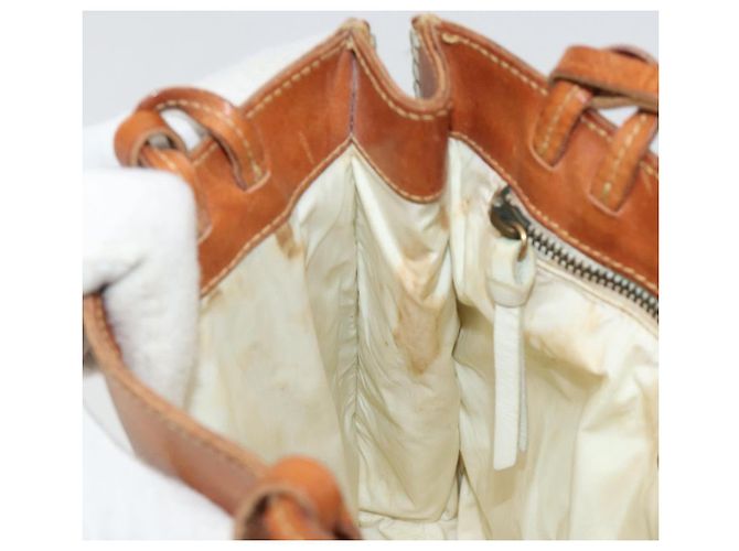 Bolsa de mão Miu Miu em couro marrom Auth 182176 - vista 18