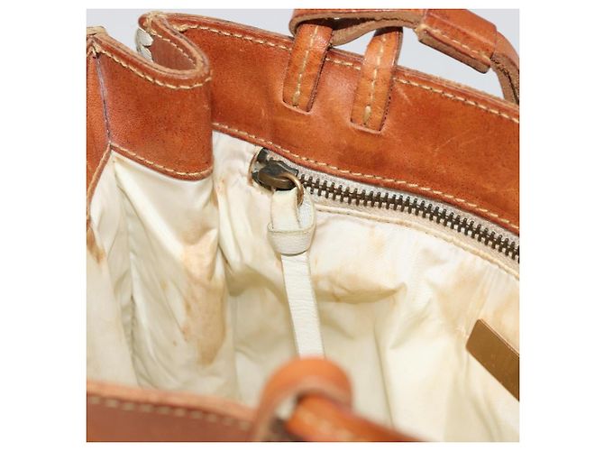 Bolsa de mão Miu Miu em couro marrom Auth 182176 - vista 19