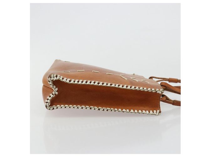 Bolsa de mão Miu Miu em couro marrom Auth 182176 - vista 3