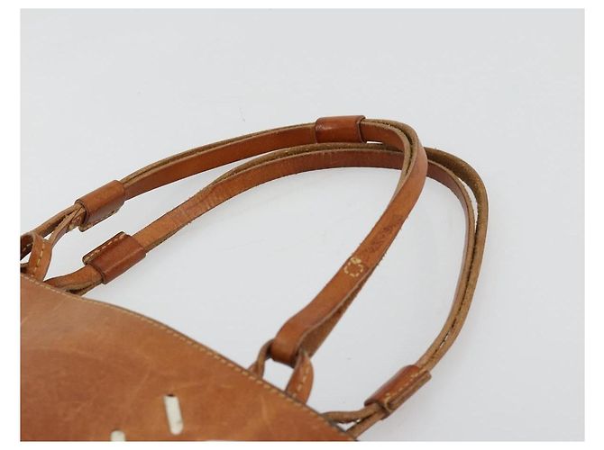 Bolsa de mão Miu Miu em couro marrom Auth 182176 - vista 8