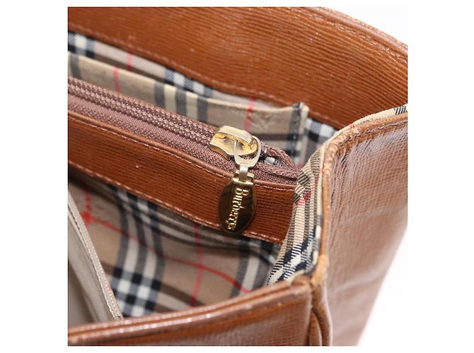 Borsa Tote Burberry in pelle beige oro Auth 183056 D'oro - vista 23