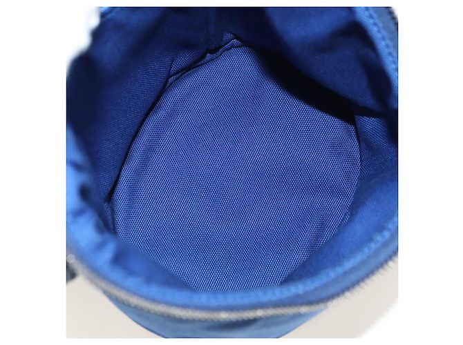 Borsa a tracolla PRADA Tela Blu Argento Auth 182306M - vista 11