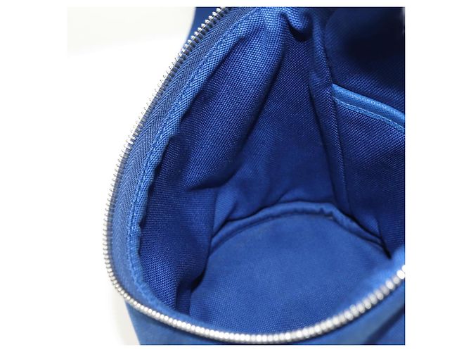 Borsa a tracolla PRADA Tela Blu Argento Auth 182306M - vista 21
