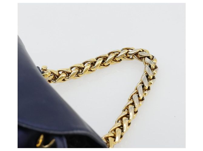Borsa a tracolla con catena LOEWE in pelle viola e oro Auth 182917A D'oro Porpora - vista 14