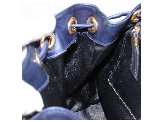 Borsa a tracolla con catena LOEWE in pelle viola e oro Auth 182917A D'oro Porpora - vista 21
