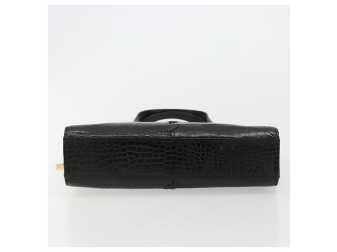 Borsa SAINT LAURENT in pelle goffrata Nero Oro Auth 183192A D'oro - vista 5