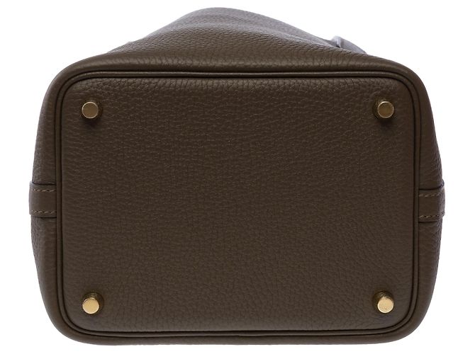 Hermès Borsa HERMES Picotin in Pelle Verde - 103618 - vista 11