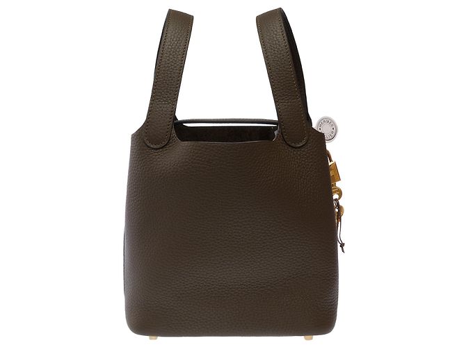 Hermès Borsa HERMES Picotin in Pelle Verde - 103618 - vista 3