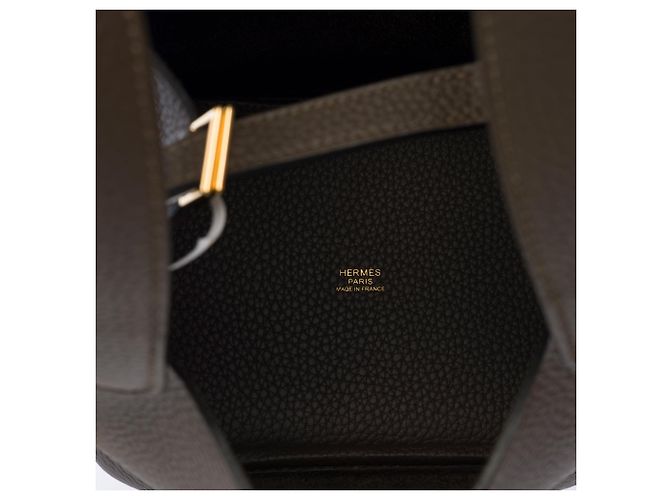 Hermès Borsa HERMES Picotin in Pelle Verde - 103618 - vista 9