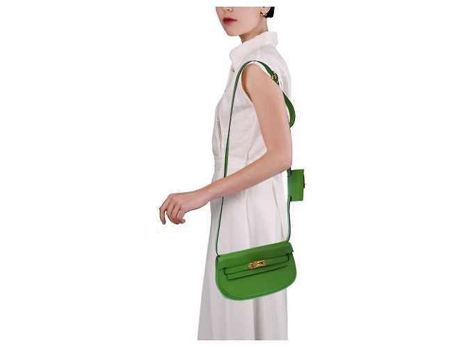 Kelly Hermès HERMES Tasche aus grünem Leder - 103623 - Ansicht 15