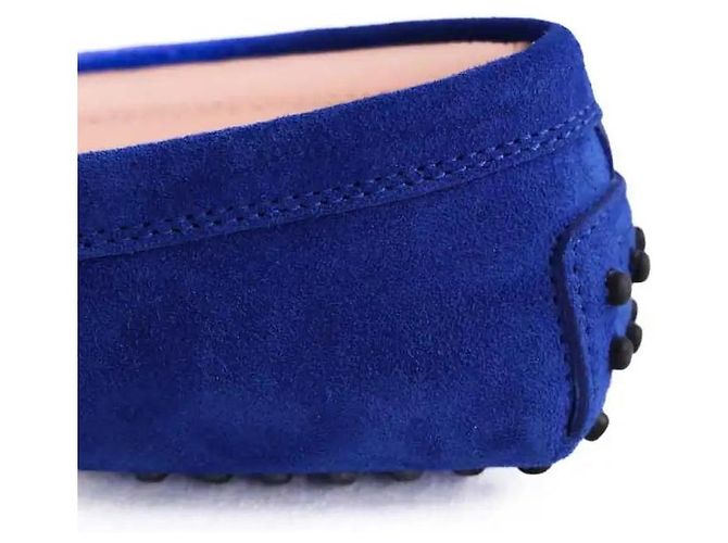 Mocassini Tod's in scamosciato blu - vista 4