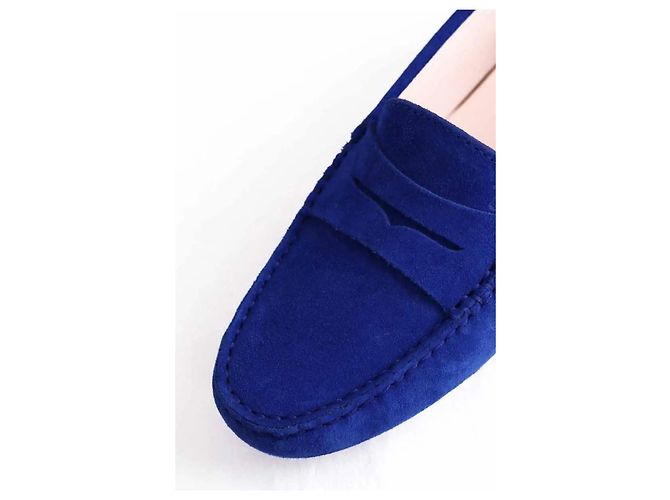 Mocassini Tod's in scamosciato blu - vista 5