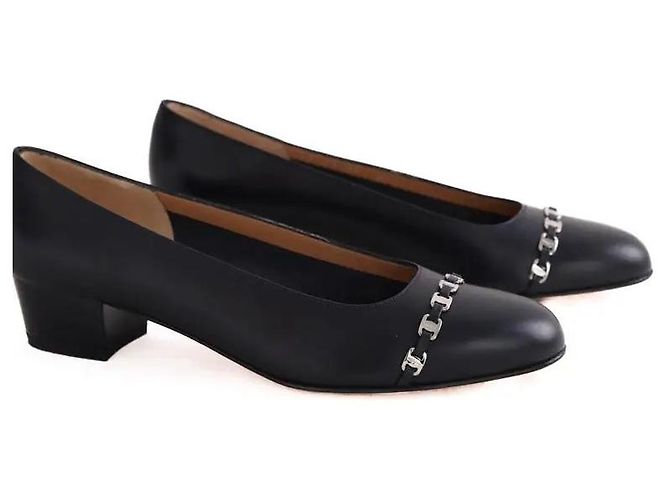 Salvatore Ferragamo Tacchi blu navy - vista 3