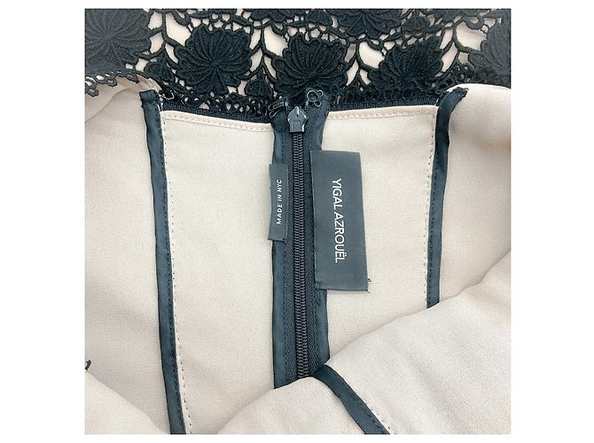 Mono de encaje de algodón negro con estampado de hibisco Yigal Azrouel - vista 4