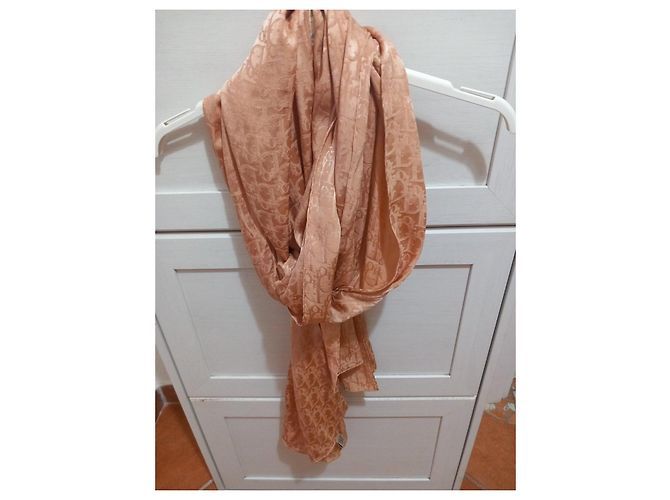 Foulard in seta Dior Oblique Rose de Vents - Pesca - vista 2