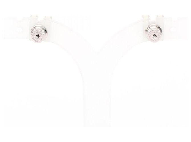 Hermès Mini Pop H Stecker-Ohrringe Silber Roh - Ansicht 2